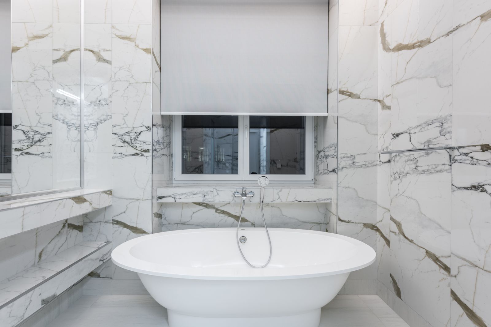 Ocean Park Primary Bath — spa-inspired primary bathroom with soaking tub